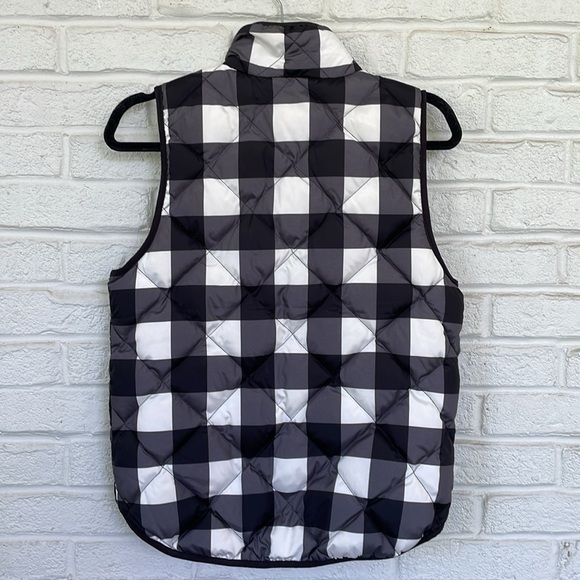 Woolrich Duck Down Black and White Checked Puffer Vest - Picture 2 of 11